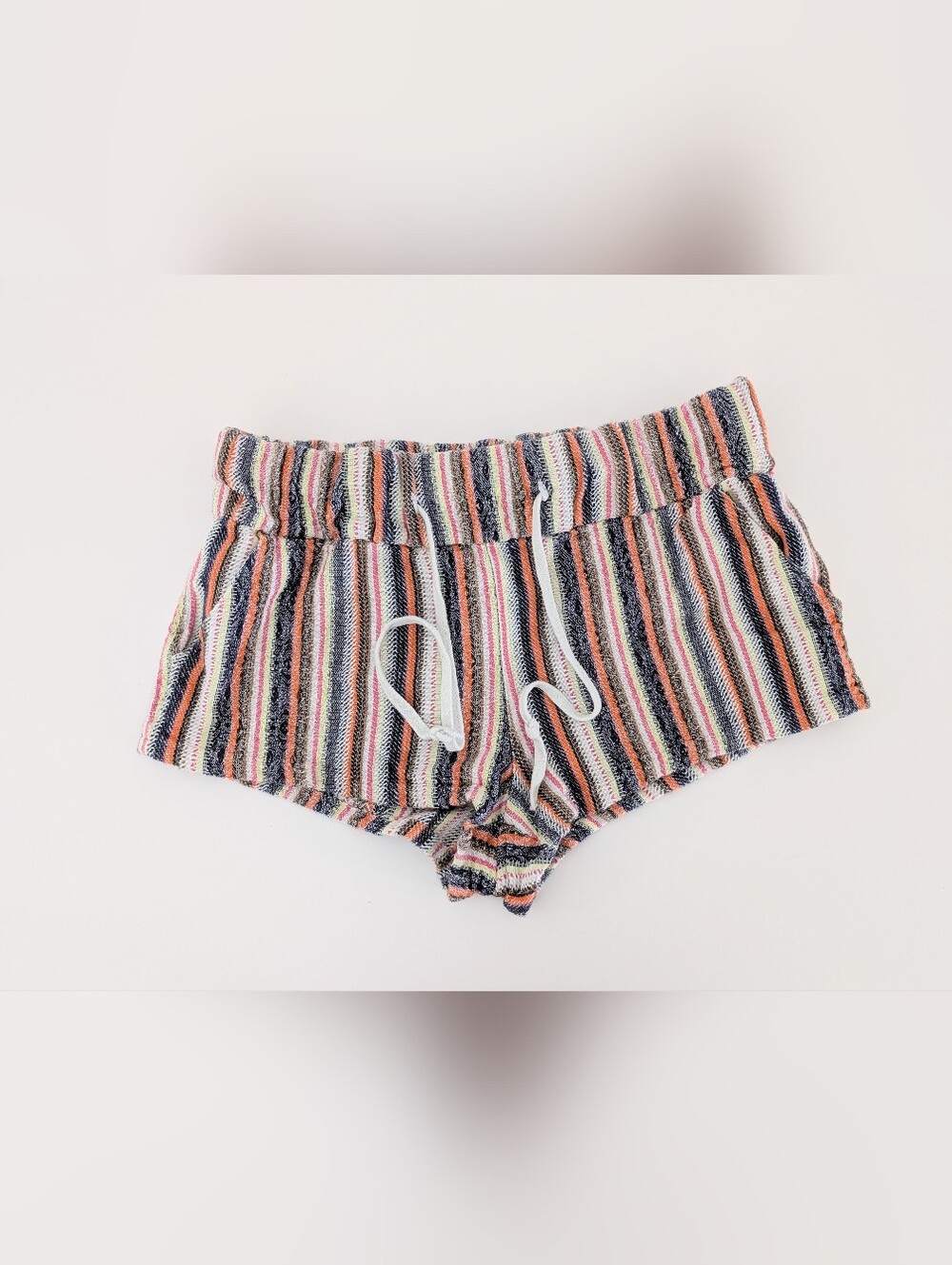 Free People Women's M Multicolor Striped Knit Athletic Pull-On Shorts